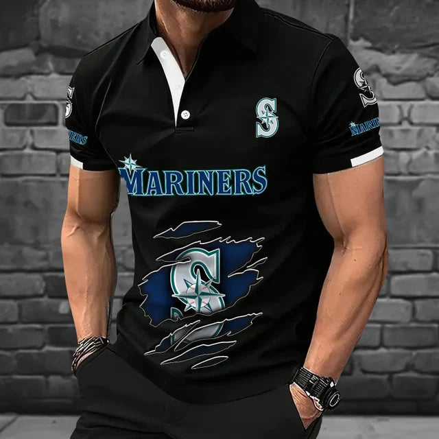[FLASH SALE] NEW CUSTOMIZED MLB14 SMS SEATTLE MARINERS POLO SHIRT