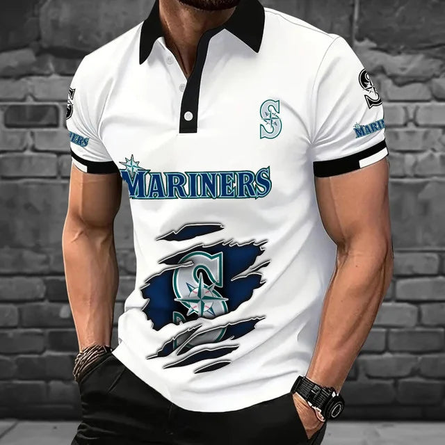 [FLASH SALE] NEW CUSTOMIZED MLB14 SMS SEATTLE MARINERS POLO SHIRT
