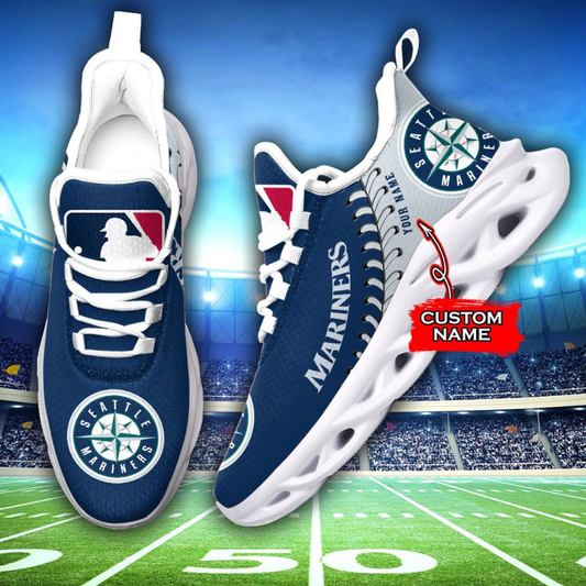 [FLASH SALE] NEW CUSTOMIZED MLB14 SMS SEATTLE MARINERS MAX SOUL SHOES