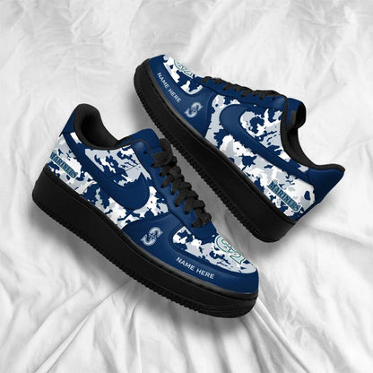 [FLASH SALE] NEW CUSTOMIZED MLB14 SMS SEATTLE MARINERS AF1 SHOES