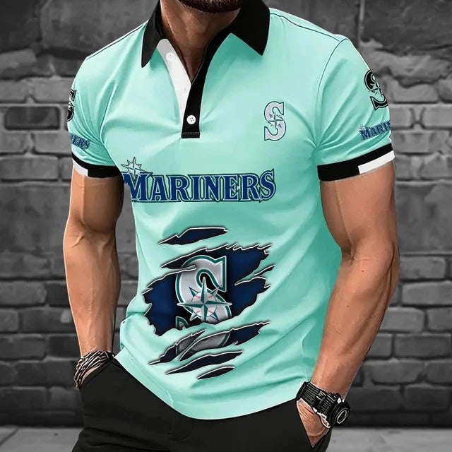 [FLASH SALE] NEW CUSTOMIZED MLB14 SMS SEATTLE MARINERS POLO SHIRT