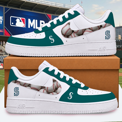 [FLASH SALE] NEW CUSTOMIZED MLB14 SMS SEATTLE MARINERS AF1 SHOES