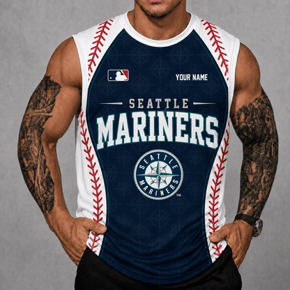 [FLASH SALE] NEW CUSTOMIZED MLB14 SMS SEATTLE MARINERS TANK TOP & GYM SHIRT