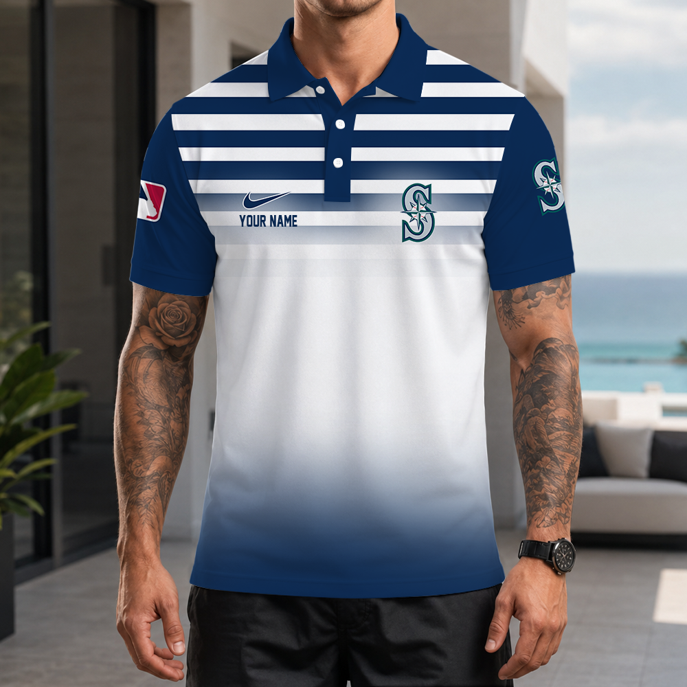 [FLASH SALE] NEW CUSTOMIZED MLB14 SMS SEATTLE MARINERS POLO SHIRT
