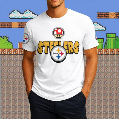 [SPECIAL OFFER] NEW CUSTOMIZED NFL14 PSB PITTSBURGH STEELERS SUPER MARIO T-SHIRT, HOODIE, ZIP HOODIE