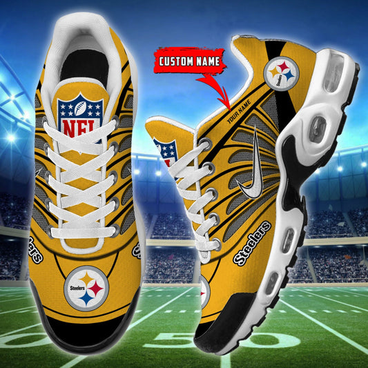 [SPECIAL OFFER] NEW CUSTOMIZED NFL14 PSB PITTSBURGH STEELERS AIR MAX PLUS SNEAKERS