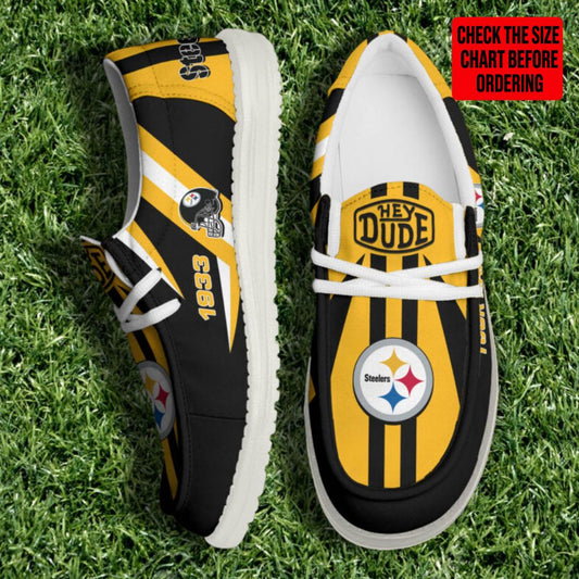 [SPECIAL OFFER] NEW CUSTOMIZED NFL14 PSB PITTSBURGH STEELERS LOAFER SHOES