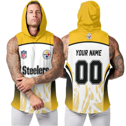 [SPECIAL OFFER] NEW CUSTOMIZED NFL14 PSB PITTSBURGH STEELERS HOODED TANK TOP