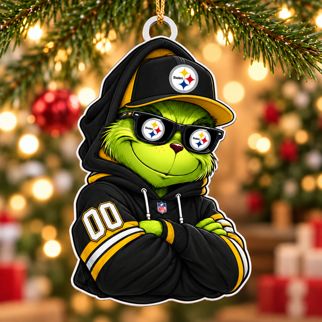 [SPECIAL OFFER] NEW CUSTOMIZED NFL14 PSB PITTSBURGH STEELERS CHRISTMAS ACRYLIC ORNAMENT