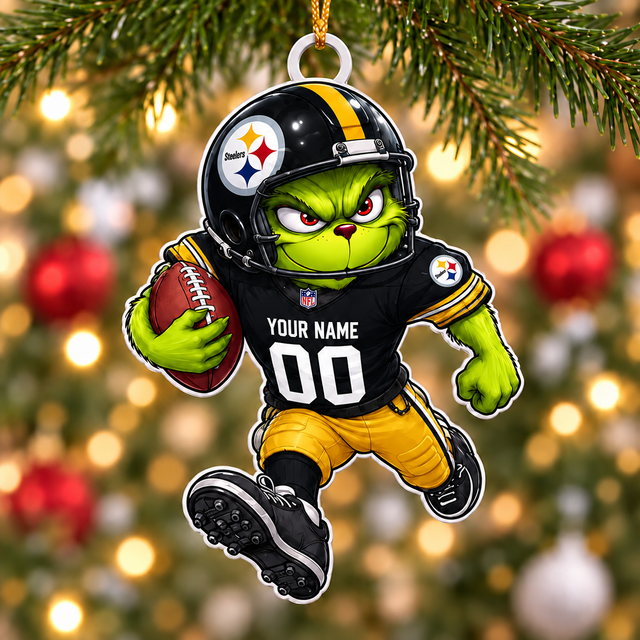 [SPECIAL OFFER] NEW CUSTOMIZED NFL14 PSB PITTSBURGH STEELERS CHRISTMAS ACRYLIC ORNAMENT