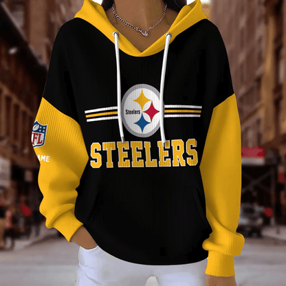 [SPECIAL OFFER] NEW CUSTOMIZED NFL14 PSB PITTSBURGH STEELERS RIBBED HOODIE & SWEATSHIRT
