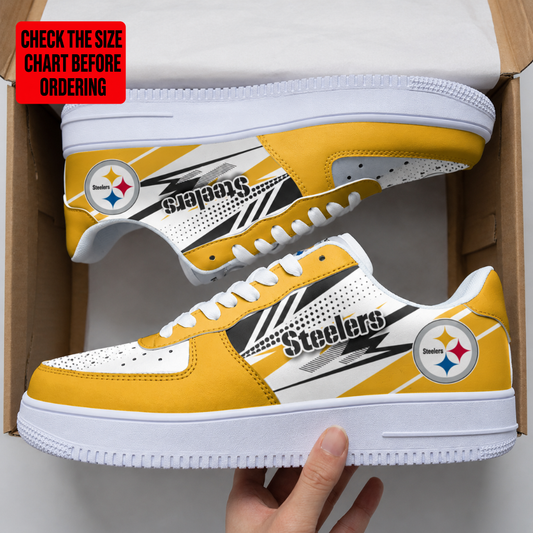 [SPECIAL OFFER] NEW CUSTOMIZED NFL14 PSB PITTSBURGH STEELERS AF1 SNEAKERS