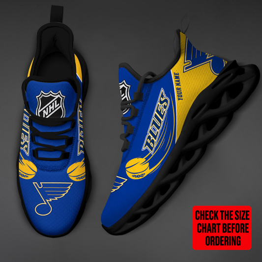 [SUPER SALE] NEW CUSTOMIZED NHL14 SLB ST. LOUIS BLUES CLUNKY SNEAKERS