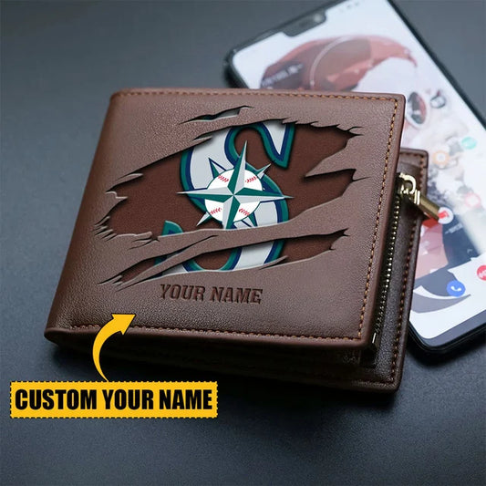 [FLASH SALE] NEW CUSTOMIZED MLB14 SMS SEATTLE MARINERS LEATHER WALLET