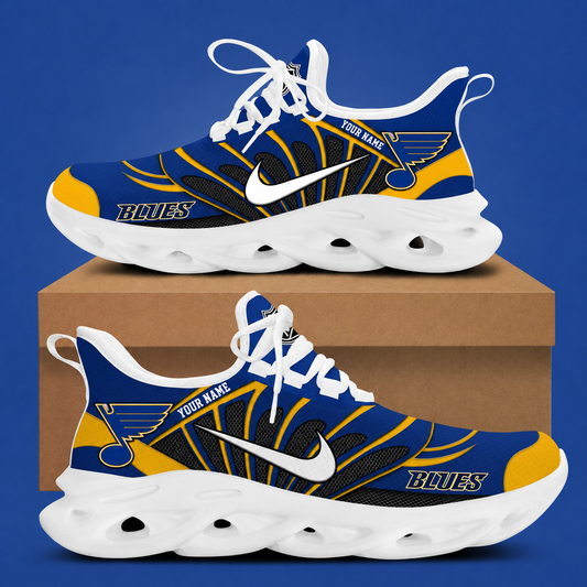 [SUPER SALE] NEW CUSTOMIZED NHL14 SLB ST. LOUIS BLUES CLUNKY SNEAKERS