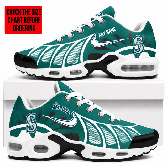 [FLASH SALE] NEW CUSTOMIZED MLB14 SMS SEATTLE MARINERS AIR MAX PLUS SNEAKERS