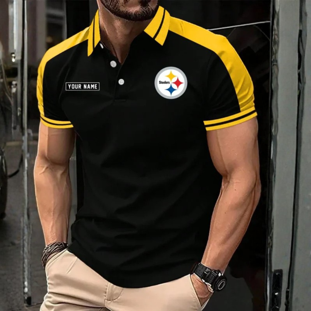 [SPECIAL OFFER] NEW CUSTOMIZED NFL14 PSB PITTSBURGH STEELERS POLO SHIRT