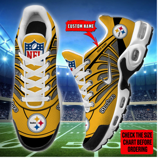 [SPECIAL OFFER] NEW CUSTOMIZED NFL14 PSB PITTSBURGH STEELERS AIR MAX PLUS SNEAKERS