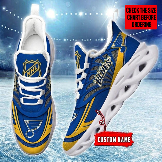 [SUPER SALE] NEW CUSTOMIZED NHL14 SLB ST. LOUIS BLUES CLUNKY SNEAKERS