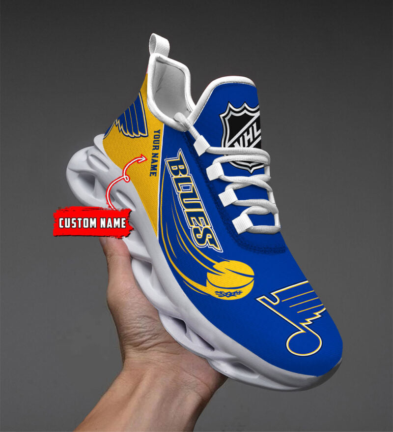 [SUPER SALE] NEW CUSTOMIZED NHL14 SLB ST. LOUIS BLUES CLUNKY SNEAKERS