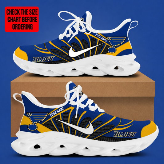 [SUPER SALE] NEW CUSTOMIZED NHL14 SLB ST. LOUIS BLUES CLUNKY SNEAKERS