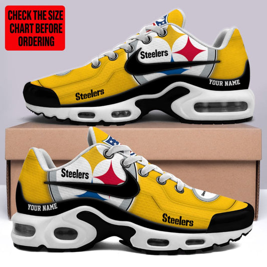 [SPECIAL OFFER] NEW CUSTOMIZED NFL14 PSB PITTSBURGH STEELERS AIR MAX PLUS SNEAKERS