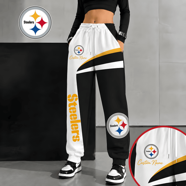 [SPECIAL OFFER] NEW CUSTOMIZED NFL14 PSB PITTSBURGH STEELERS SWEATPANTS