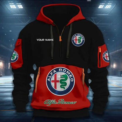 [FAN MUST-HAVE] NEW CUSTOMIZED F115 ALR ALFA ROMEO QUARTER ZIP HOODIE