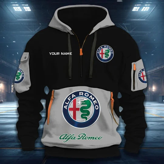 [FAN MUST-HAVE] NEW CUSTOMIZED F115 ALR ALFA ROMEO QUARTER ZIP HOODIE