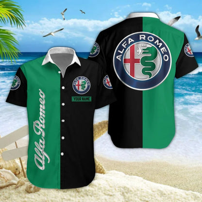 [FAN MUST-HAVE] NEW CUSTOMIZED F115 ALR ALFA ROMEO UNISEX HAWAIIAN SHIRT & SHORTS SET
