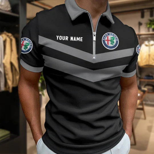 [FAN MUST-HAVE] NEW CUSTOMIZED F115 ALR ALFA ROMEO ZIP POLO SHIRT