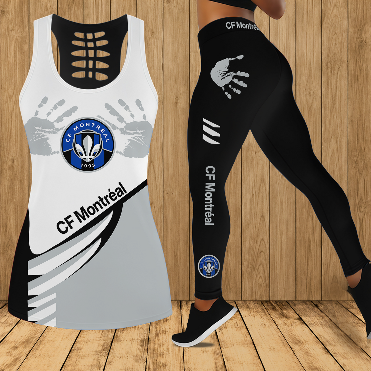 [FAN EXCLUSIVE] NEW CUSTOMIZED MLS15 CFM CF MONTRÉAL HOLLOW TANK TOP & LEGGINGS SET