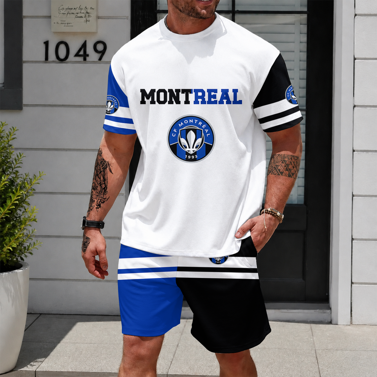 [FAN EXCLUSIVE] NEW CUSTOMIZED MLS15 CFM CF MONTRÉAL UNISEX T-SHIRT & SHORTS SET