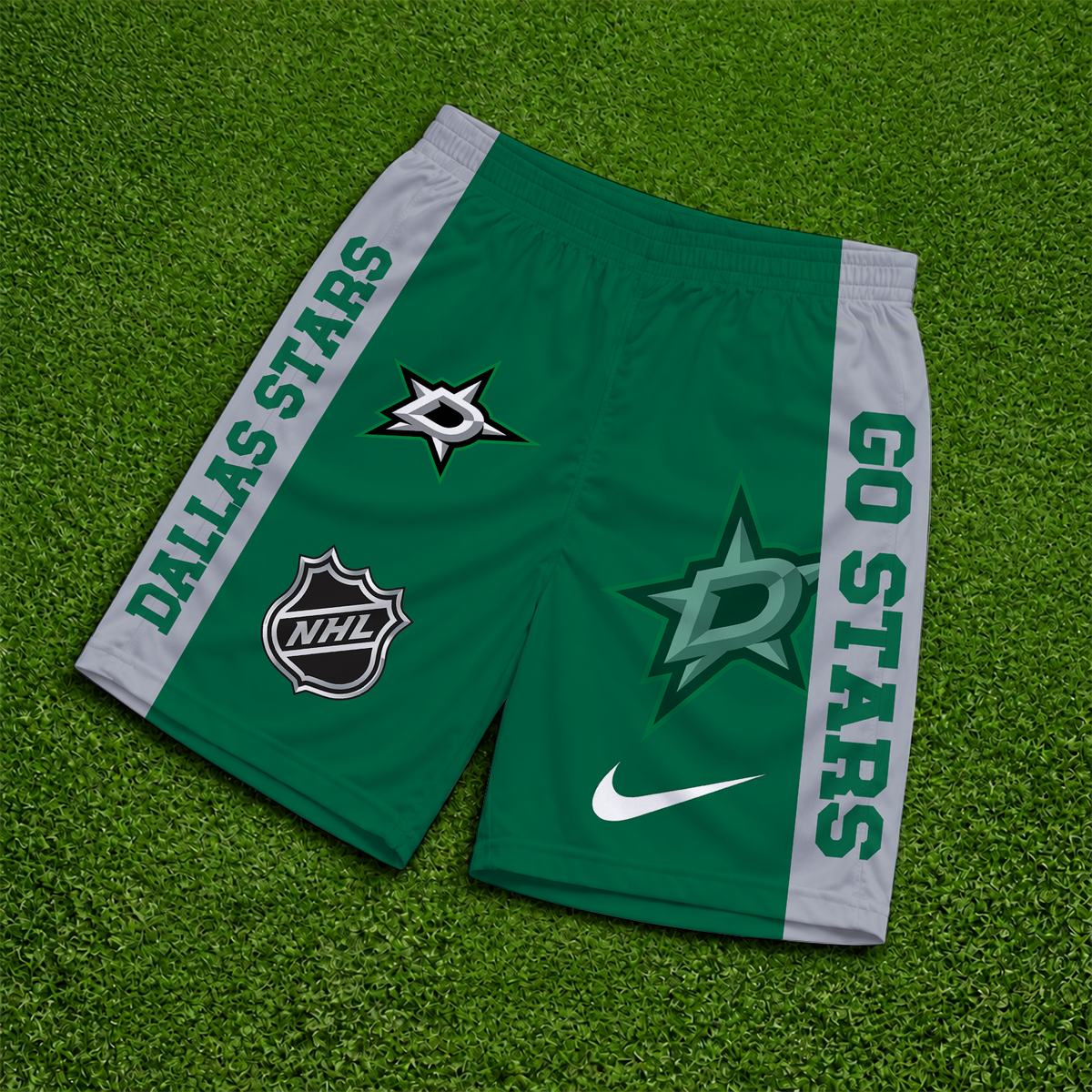 [SUPER SALE] NEW CUSTOMIZED NHL15 DLS DALLAS STARS SHORT PANTS