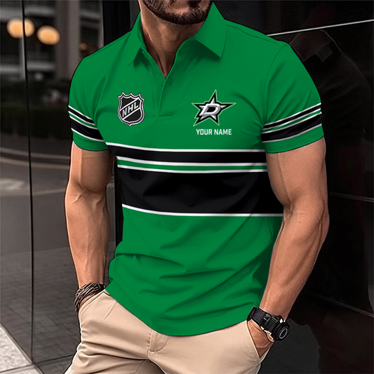 [SUPER SALE] NEW CUSTOMIZED NHL15 DLS DALLAS STARS POLO SHIRT