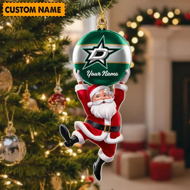 [SUPER SALE] NEW CUSTOMIZED NHL15 DLS DALLAS STARS CHRISTMAS ACRYLIC ORNAMENT