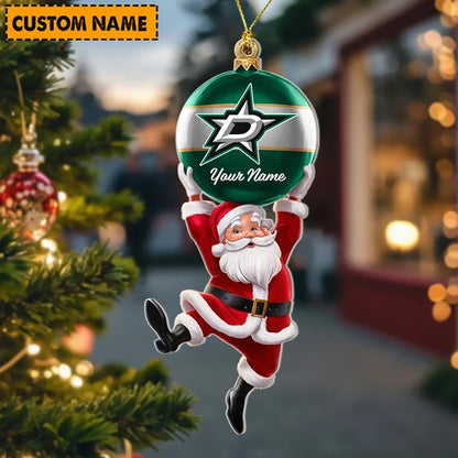 [SUPER SALE] NEW CUSTOMIZED NHL15 DLS DALLAS STARS CHRISTMAS ACRYLIC ORNAMENT