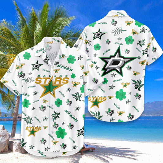 [SUPER SALE ]  NEW CUSTOMIZED NHL15 DLS DALLAS STARS UNISEX HAWAIIAN SHIRT