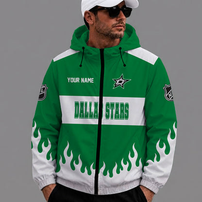 [SUPER SALE] NEW CUSTOMIZED NHL15 DLS DALLAS STARS WINDBREAKER JACKET