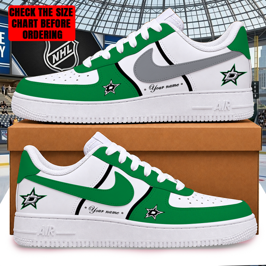 [SUPER SALE] NEW CUSTOMIZED NHL15 DLS DALLAS STARS AF1 SHOES