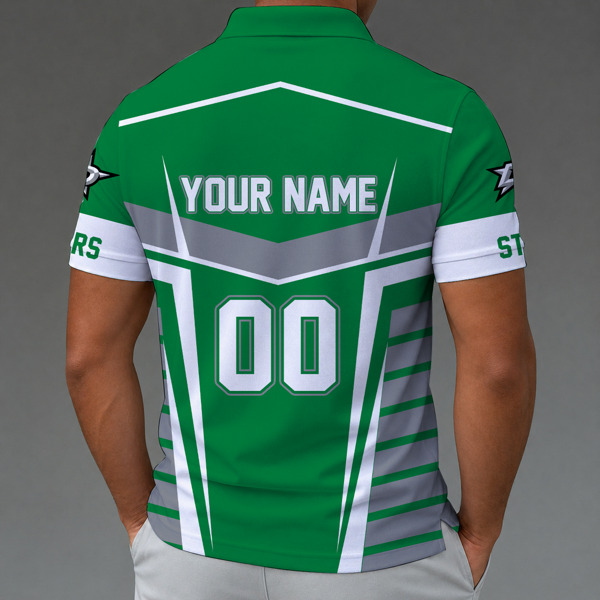 [SUPER SALE] NEW CUSTOMIZED NHL15 DLS DALLAS STARS POLO SHIRT
