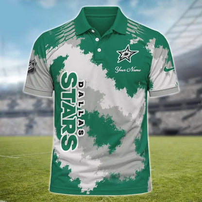 [SUPER SALE] NEW CUSTOMIZED NHL15 DLS DALLAS STARS POLO SHIRT
