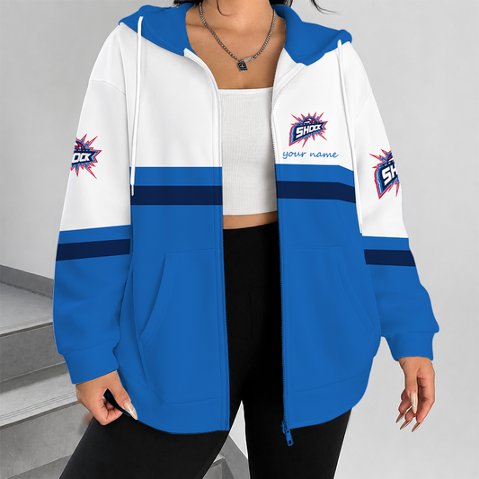 [FAN FAVORITE] NEW CUSTOMIZED WNBA15 DTS DETROIT SHOCK ZIP HOODIE