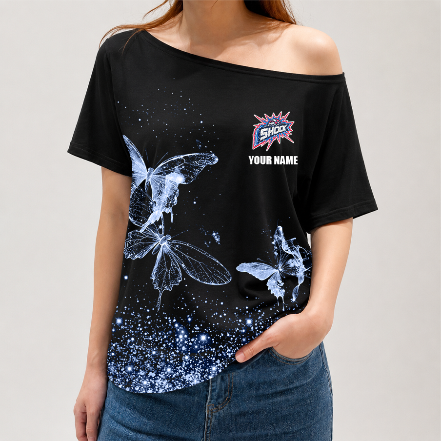 [FAN FAVORITE] NEW CUSTOMIZED WNBA15 DTS DETROIT SHOCK OFF-SHOULDER SHIRT