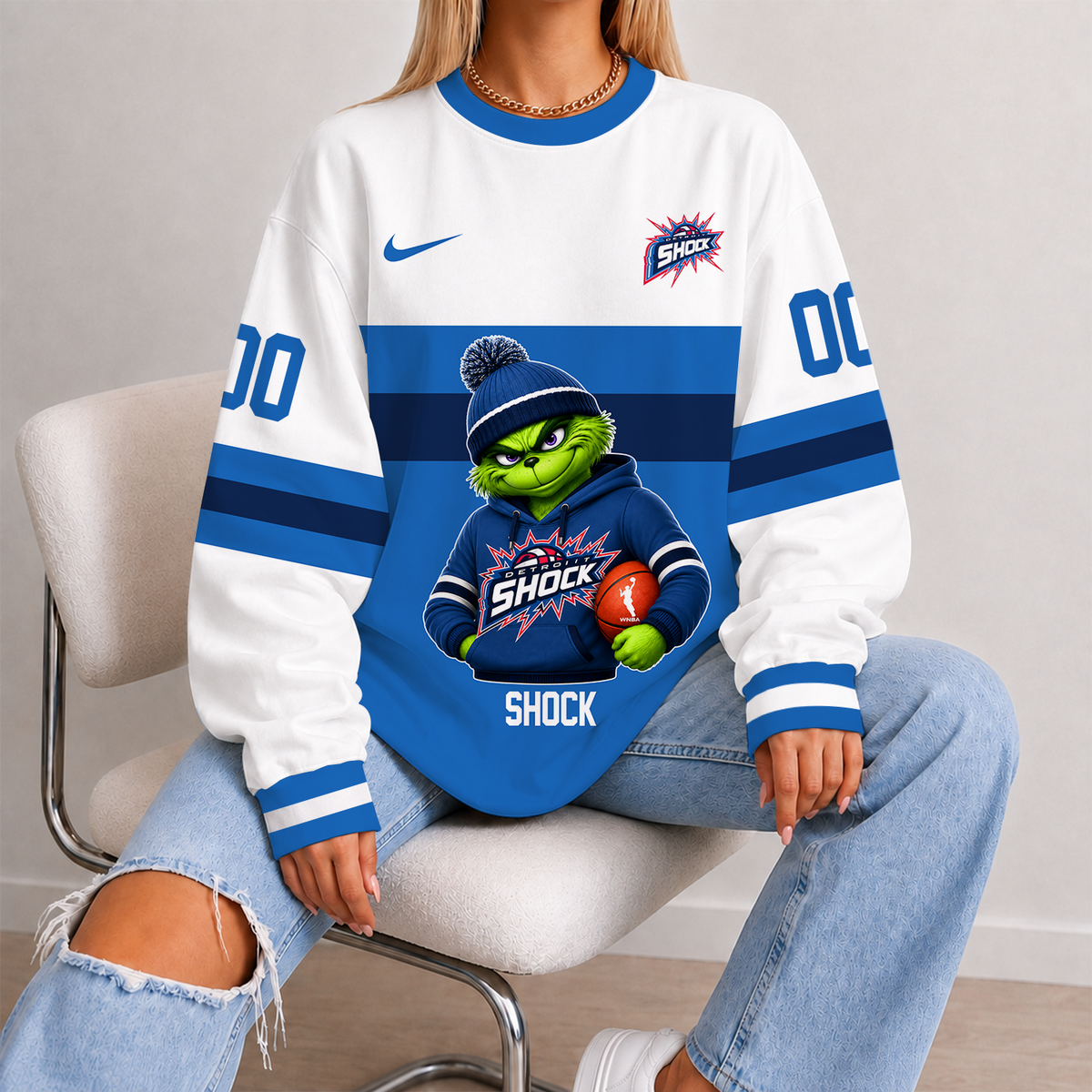 [FAN FAVORITE] NEW CUSTOMIZED WNBA15 DTS DETROIT SHOCK UNISEX SWEATSHIRT