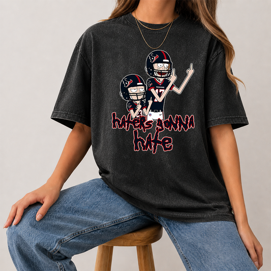 [SPECIAL OFFER] NEW CUSTOMIZED NFL15 HTT HOUSTON TEXANS FUNNY MULTICOLOR WASHED TEE