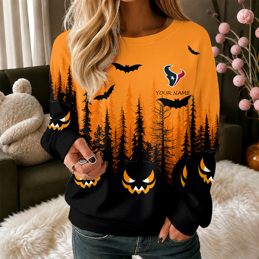 [SPECIAL OFFER] NEW CUSTOMIZED NFL15 HTT HOUSTON TEXANS UNISEX HALLOWEEN SWEATSHIRT