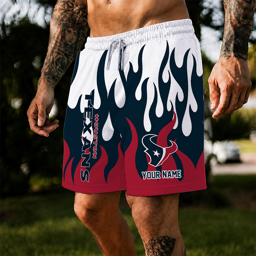 [SPECIAL OFFER] NEW CUSTOMIZED NFL15 HTT HOUSTON TEXANS SHORT PANTS