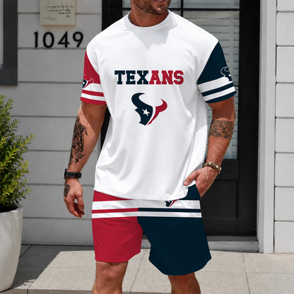 [SPECIAL OFFER] NEWCUSTOMIZED NFL15 HTT HOUSTON TEXANS UNISEX T-SHIRT & SHORTS SET