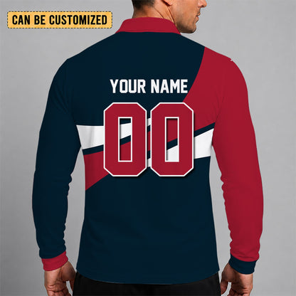 [SPECIAL OFFER] NEW CUSTOMIZED NFL15 HTT HOUSTON TEXANS LONG SLEEVE POLO SHIRT
